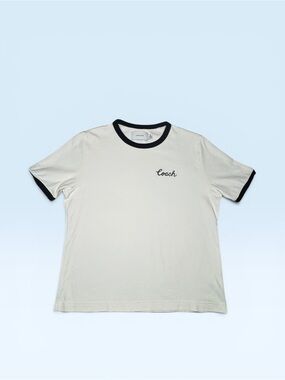 Coach White and Black Ringer Women’s Tee